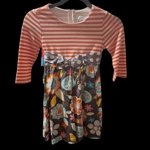 Rare Editions Girls 3/4 length sleeve dress. Size 10